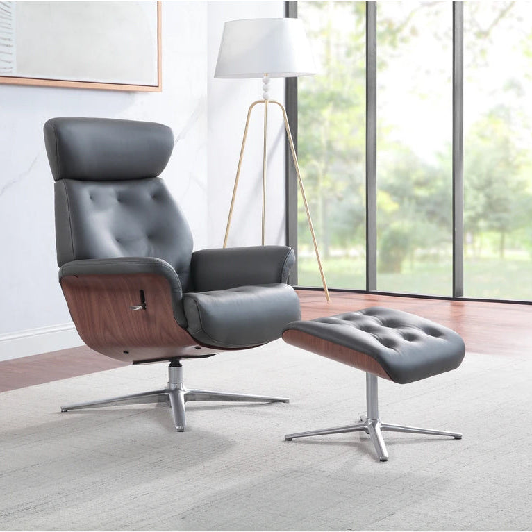 1. Alliance Mondiale de Meubles Chaise Pivotante Nordic en Charbon
