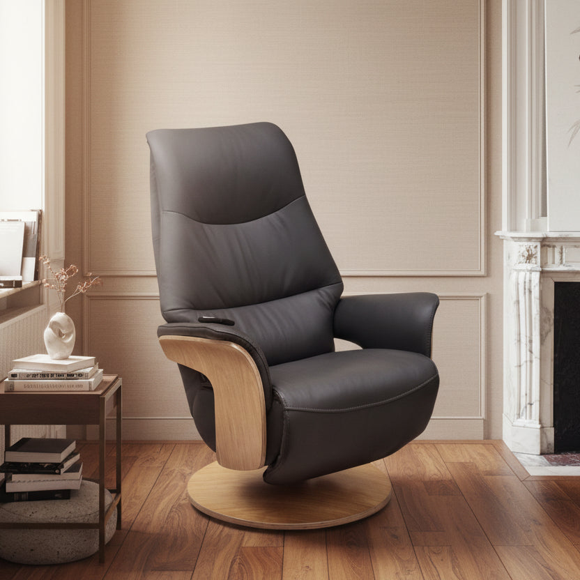 - Chaise pivotante Iowa en Noir