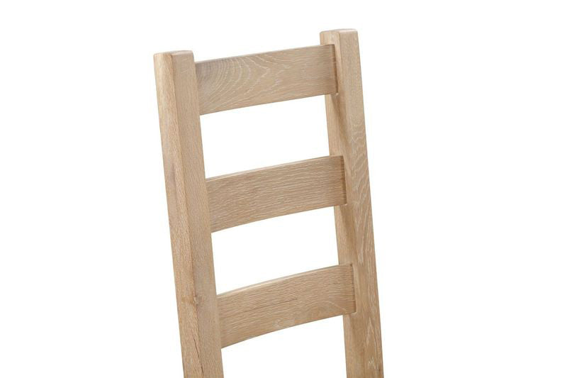 Lot de 2 chaises de salle à manger Papaya Foxington dossier à échelle - Chêne naturel - 3
