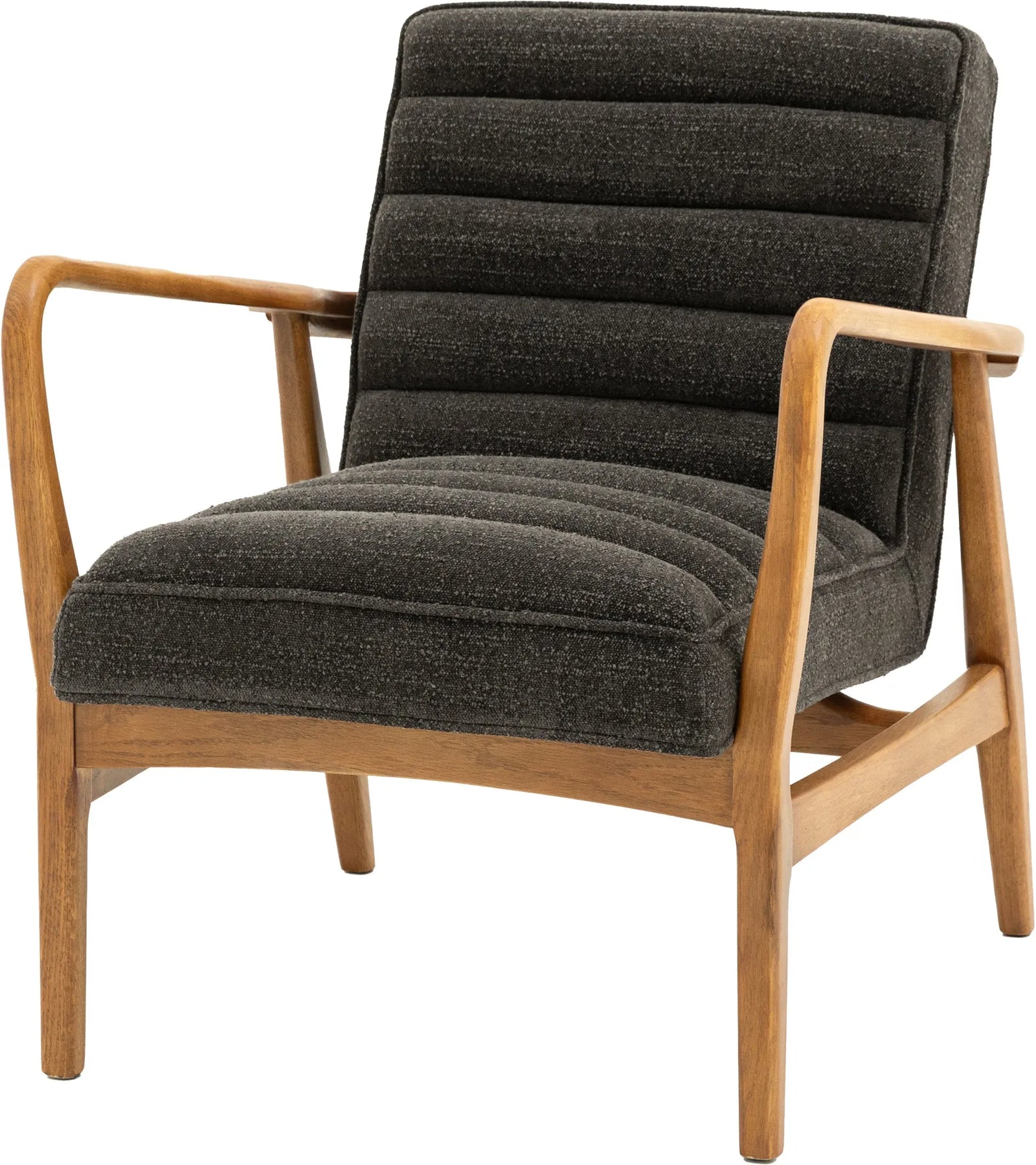 Fauteuil Datsun en Tissu Charbon et Boucle - 10