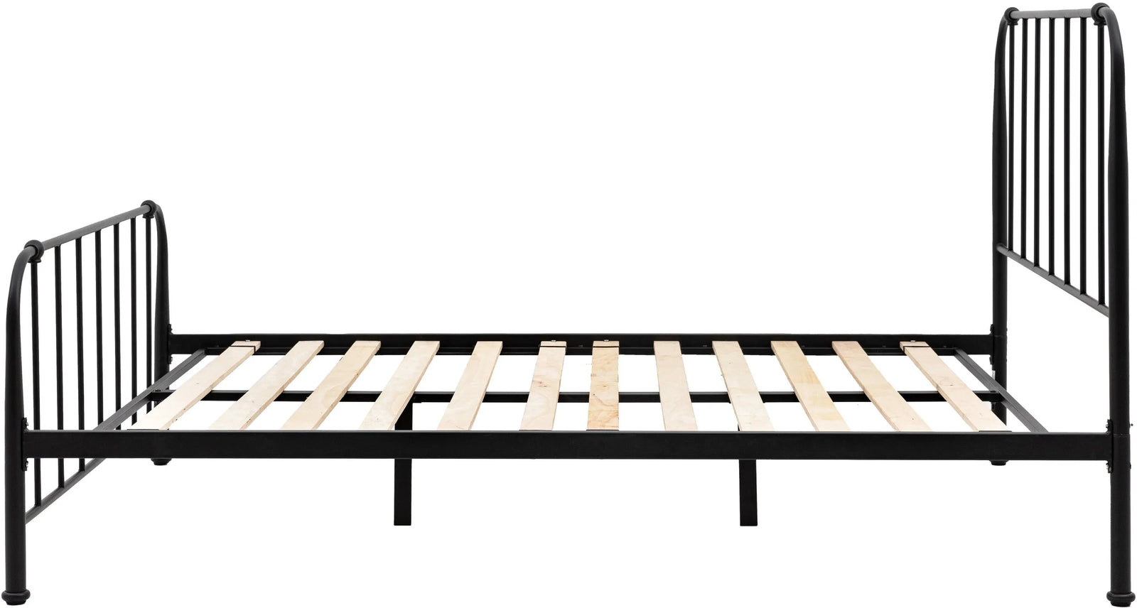 Lit double Loughton en fer forgé noir design victorien - 7