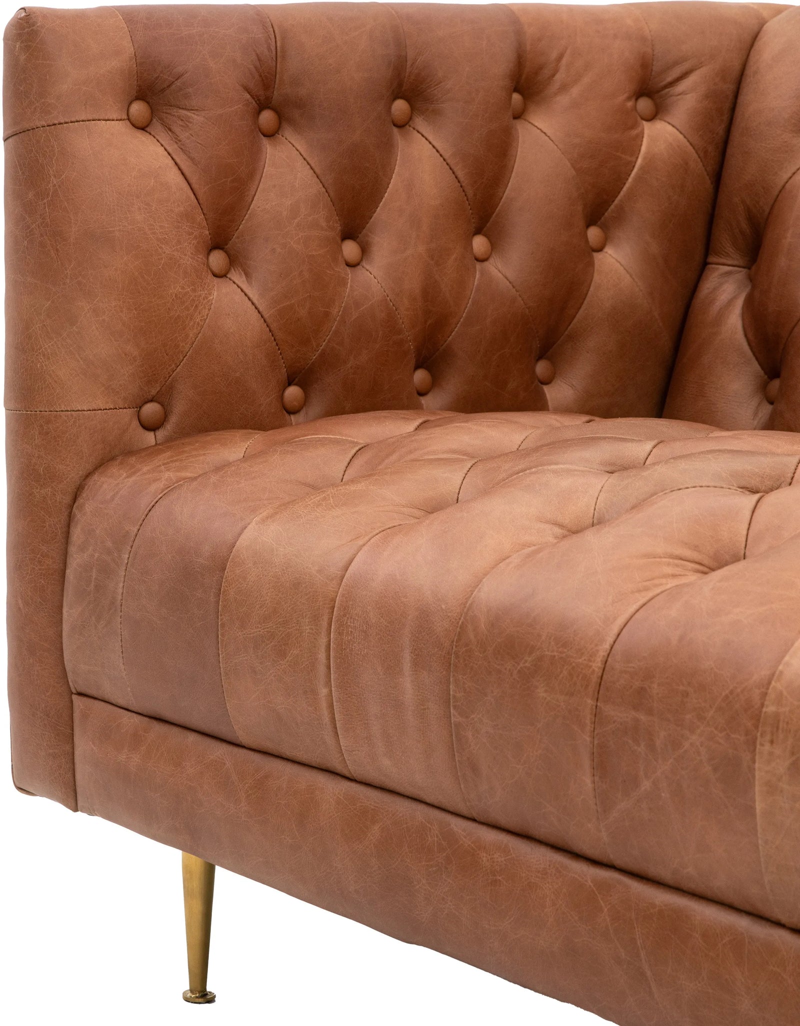Dalton Canapé 3 Places en Cuir Marron Antique - 6