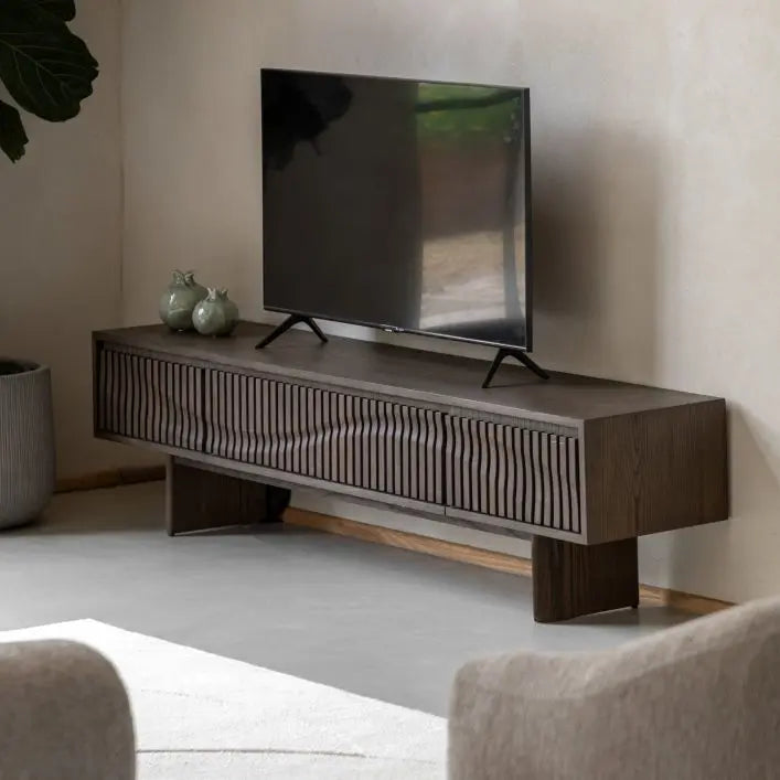 1. Onda Meuble TV avec finition chêne
