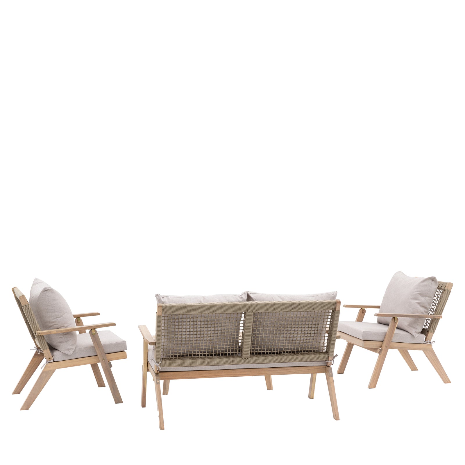 Salon de jardin élégant Gallery Garden Marina avec table et coussins gris - 8