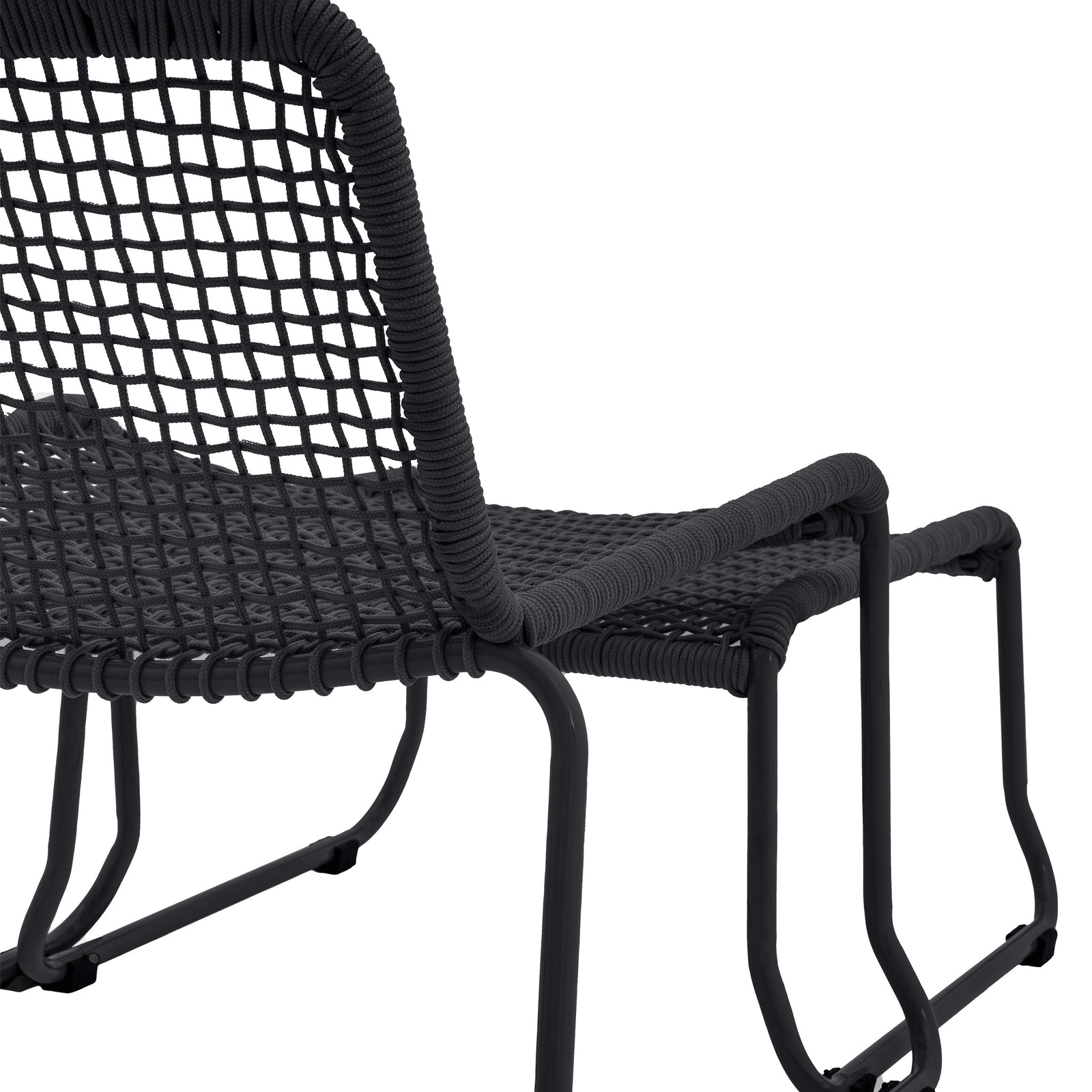 Chaise Longue Sassano Gallery Garden avec Repose-Pieds Noir - 5