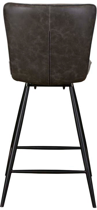 Lot de 2 chaises de bar Ella Baker en gris foncé - 3