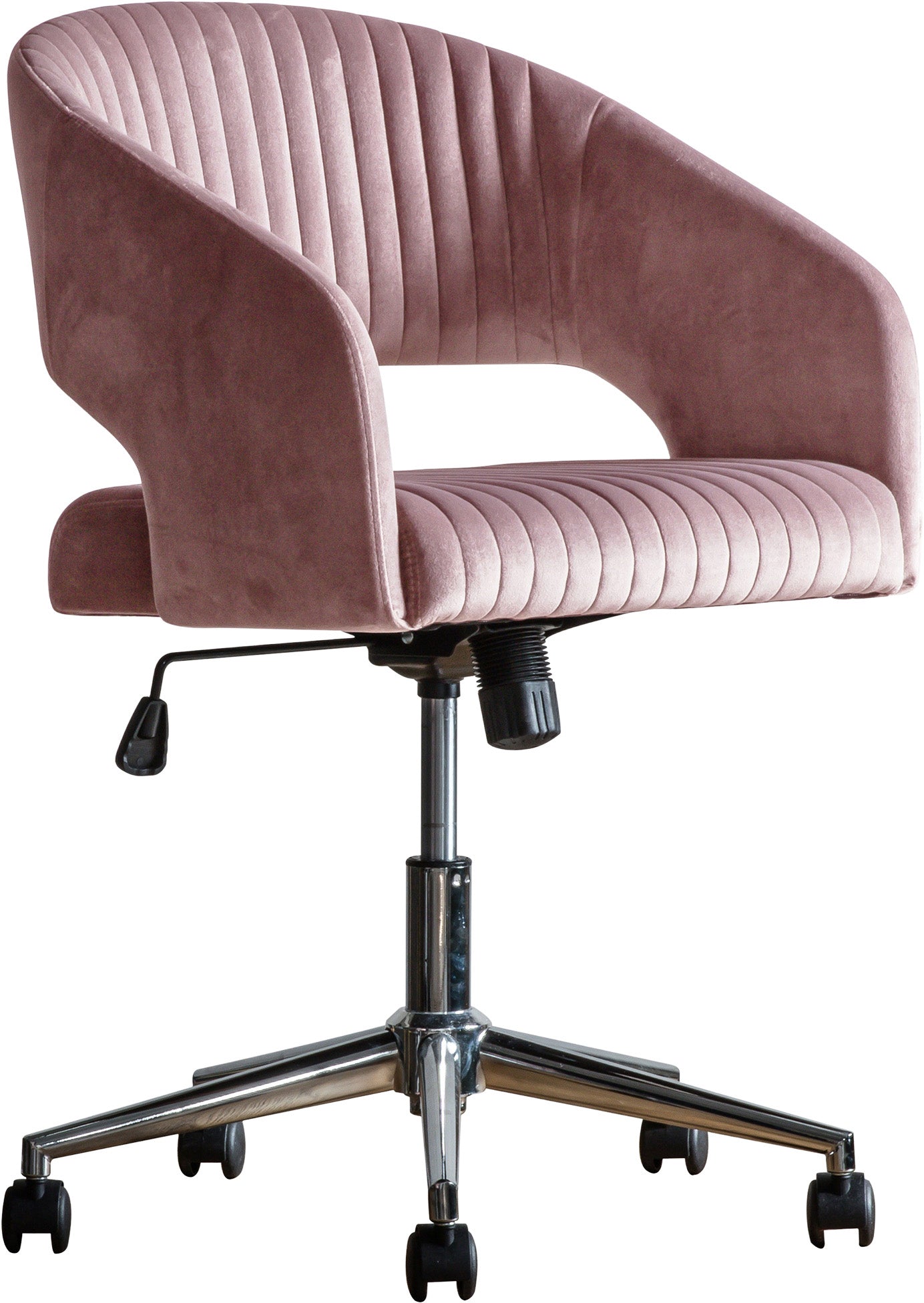Chaise de bureau Murray pivotante en rose tendre - 3