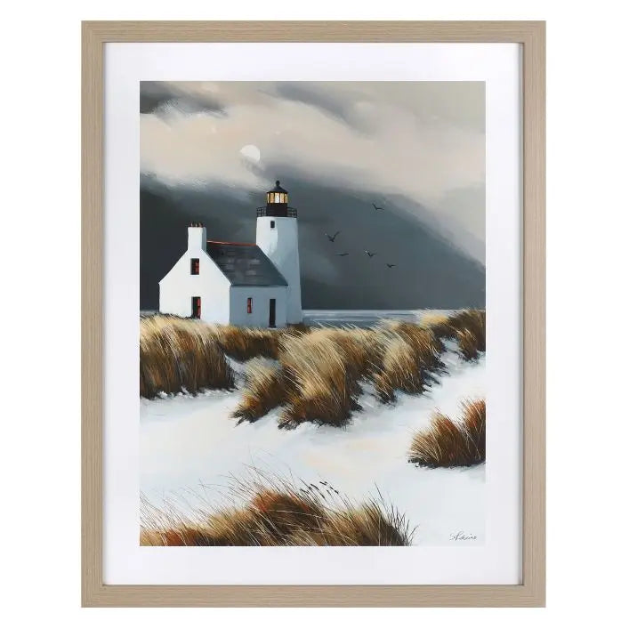1. - Au-Delà des Dunes Par Sabrina Roscino, Tableau Encadré Format Portrait