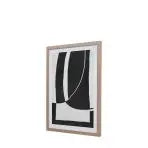 Galerie Direct Toile Encadrée Abstraite Noir et Blanc - 6