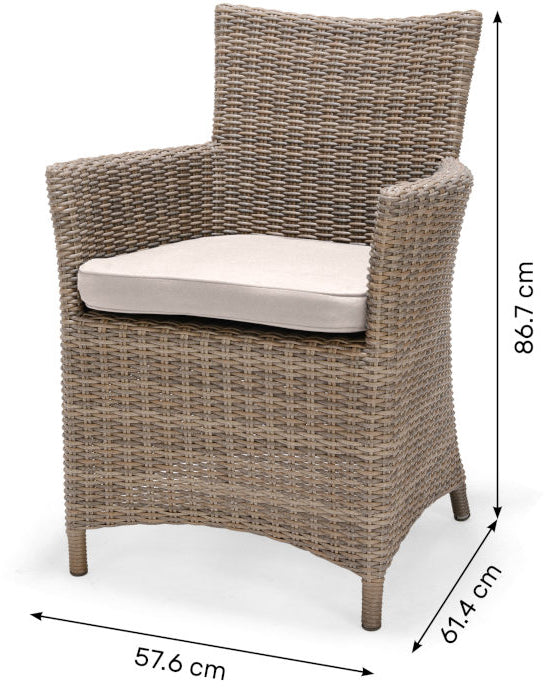 Set de 4 Chaises de Salle à Manger Bermuda en Tressage Naturel - 3