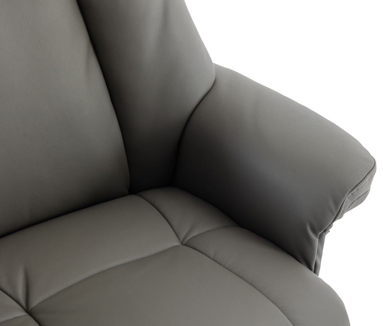 Alliance Globale du Mobilier - Fauteuil Relax Denver Pivotant en Simili-Cuir Cendre - 4