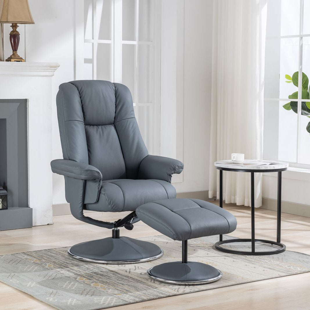 Chaise Denver de en bleu pétrole