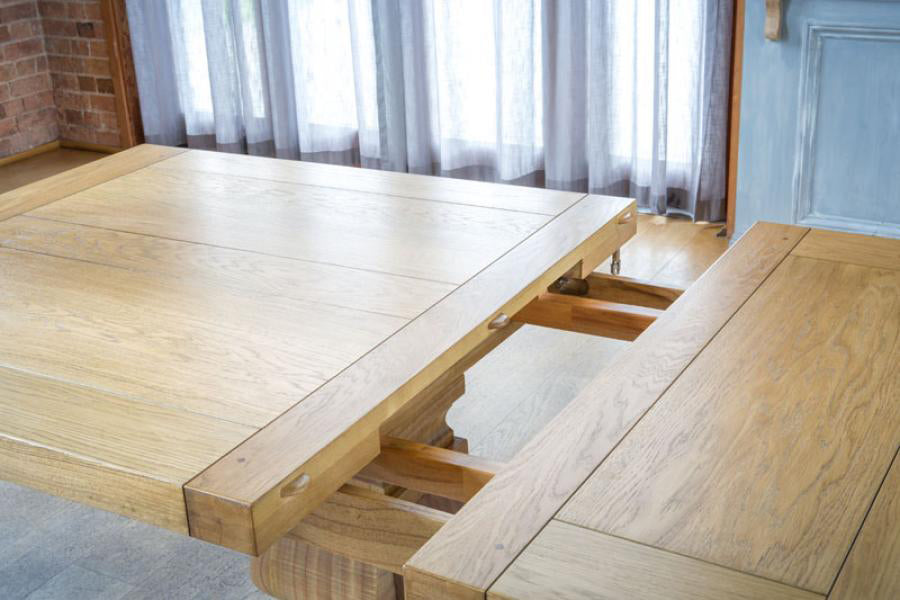 Windermere Rustic Monastery Extending Dining Table in Natural - 8