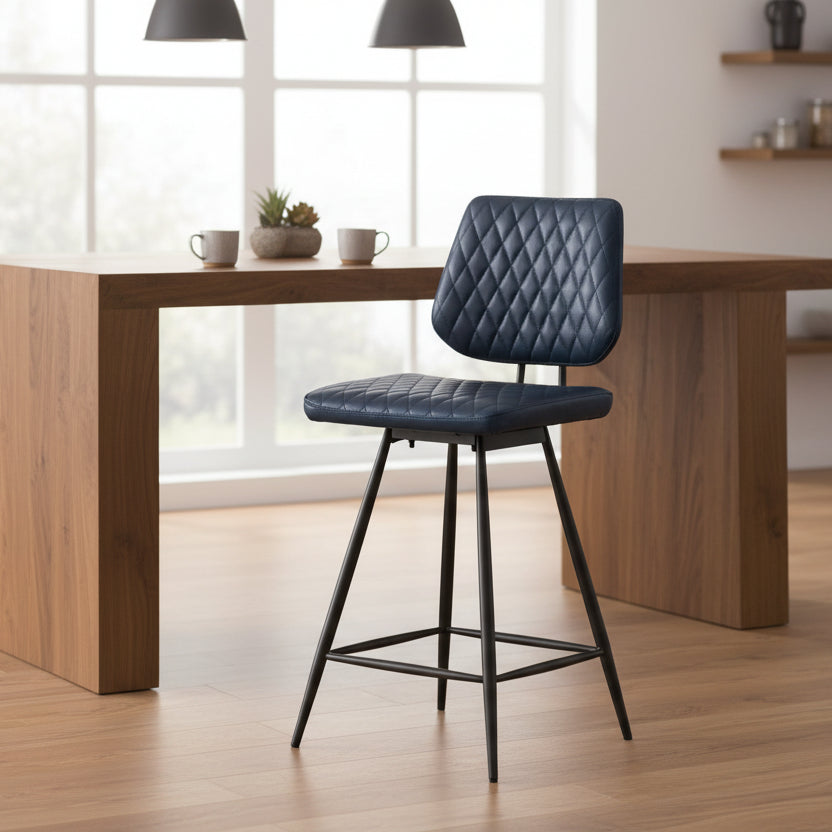 Chaise de bar Baker Dalton en bleu