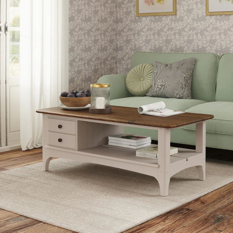 Table bas Hapton de avec 2 tiroirs