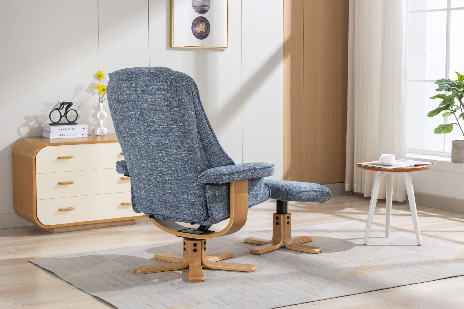 Sardinia Chair in Cha Cha Ocean Fabric - 5