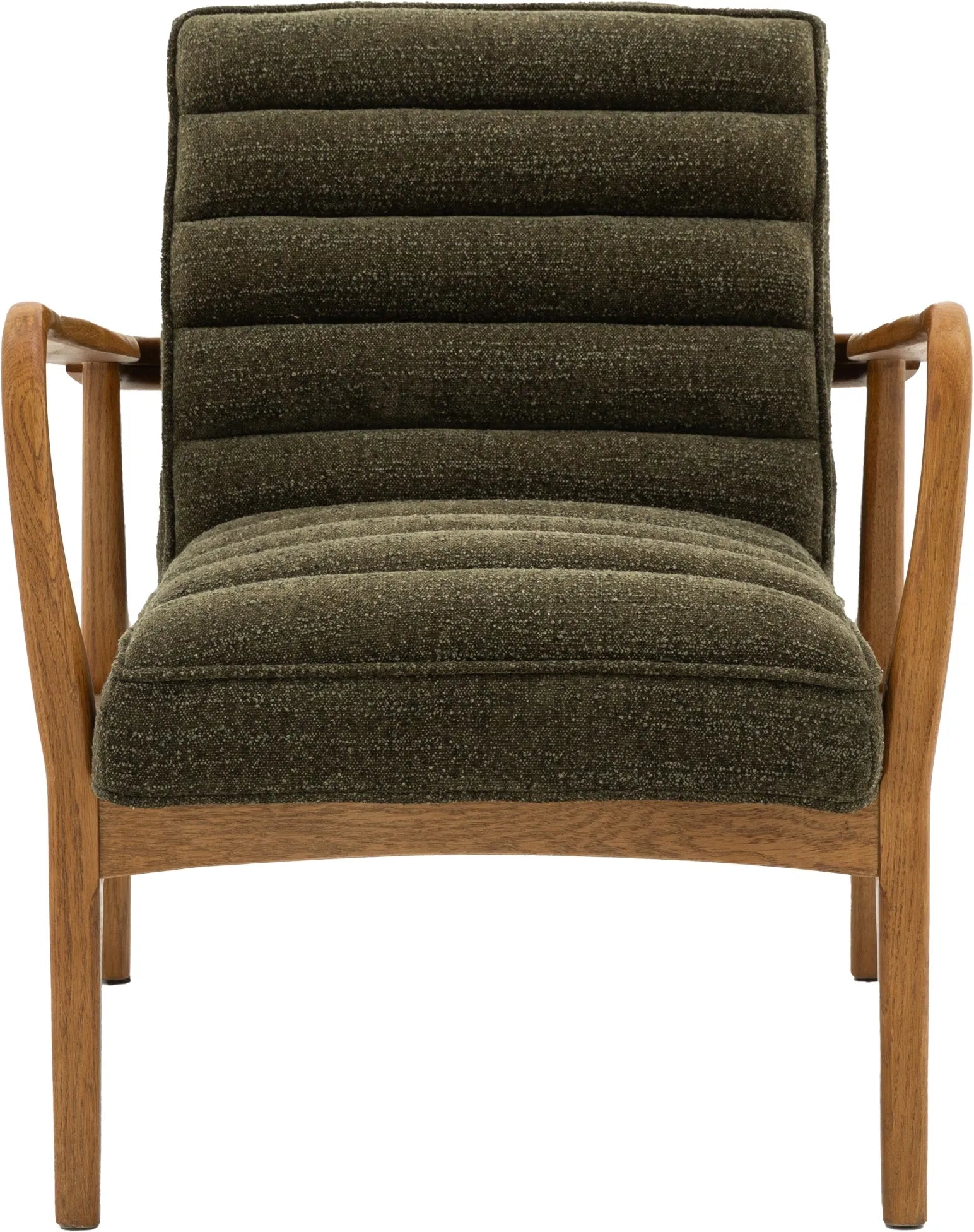 Fauteuil Datsun en tissu bouclé vert - 5