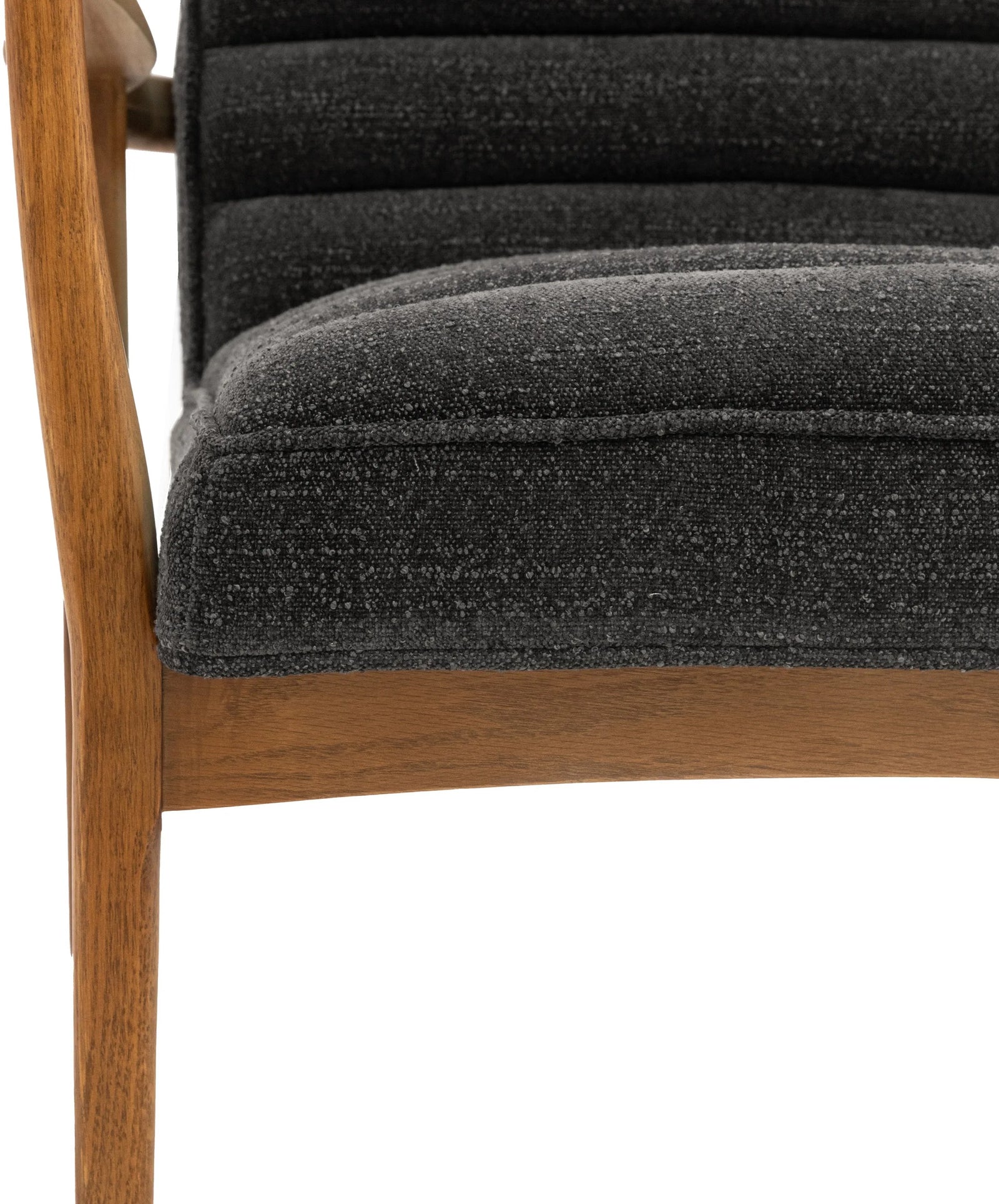 Fauteuil Datsun en Tissu Charbon et Boucle - 6