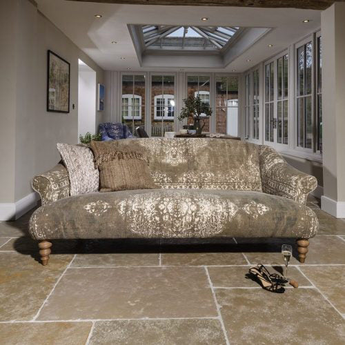 Jacaranda Petit Sofa in Bagru Khaki Fabric