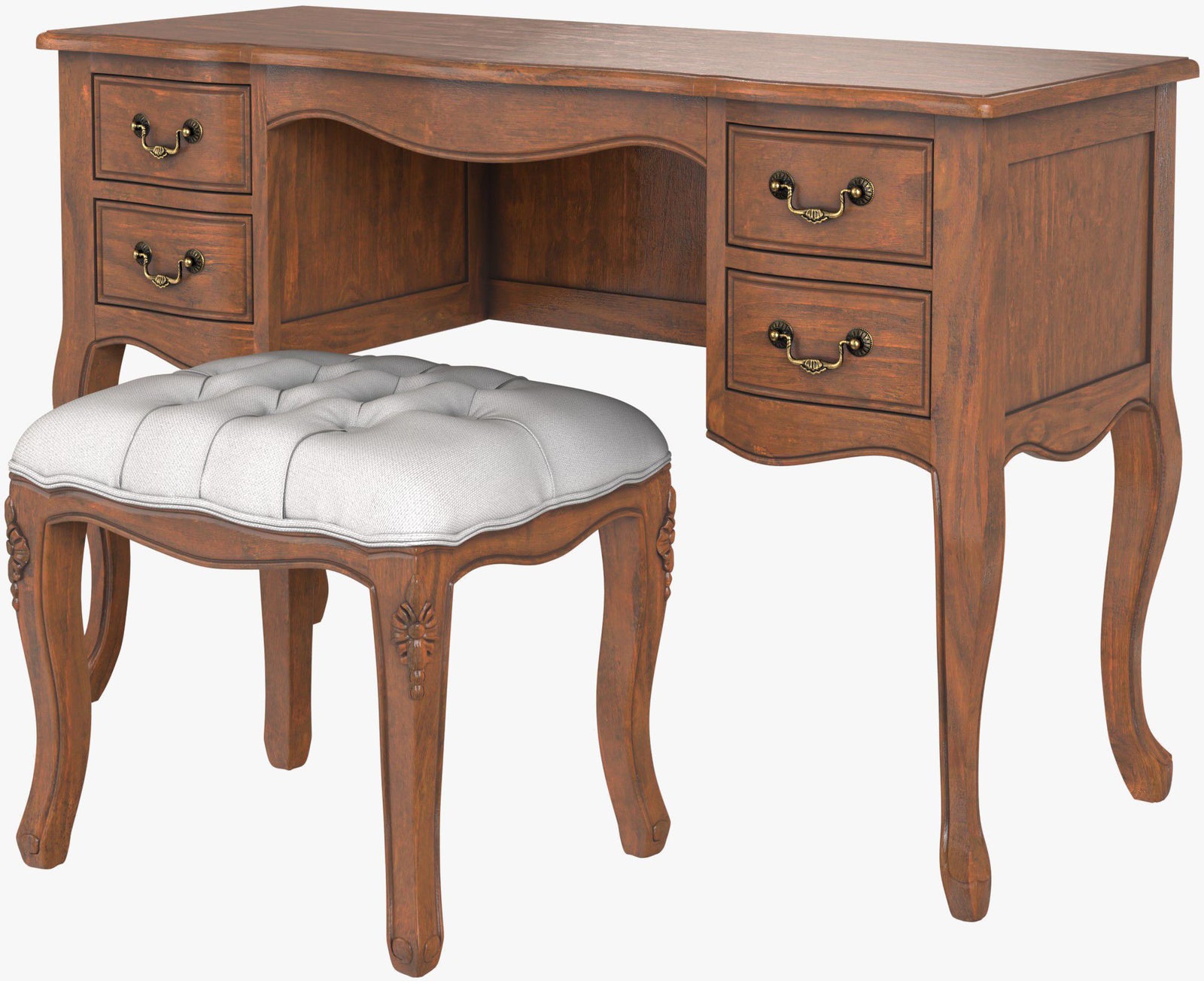 Montpellier Dressing Table and Stool Set in Walnut - 3