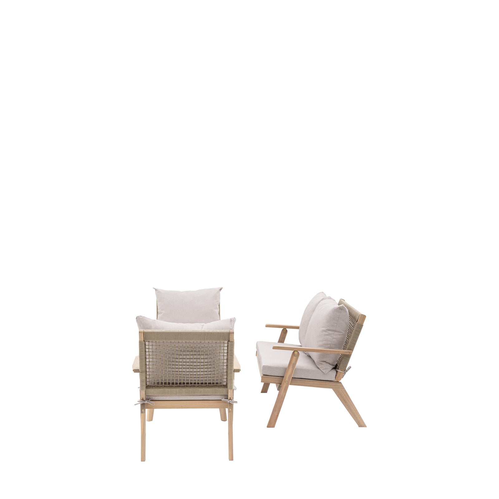 Salon de jardin élégant Gallery Garden Marina avec table et coussins gris - 7