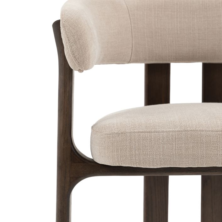 Chaise de Salle à Manger Onda en Tissu Naturel - 10