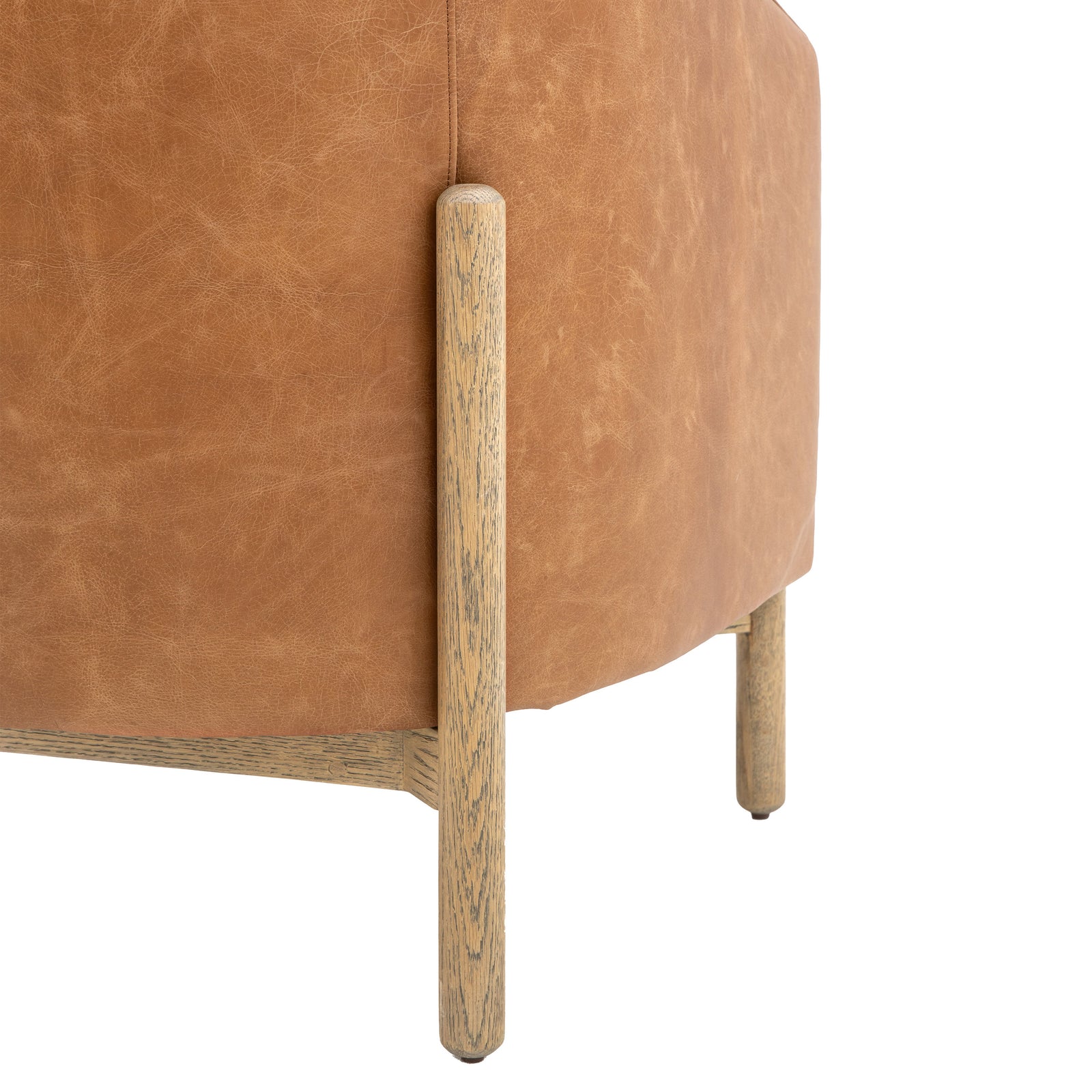 Fauteuil Tindon en Cuir Marron Vieilli - 6