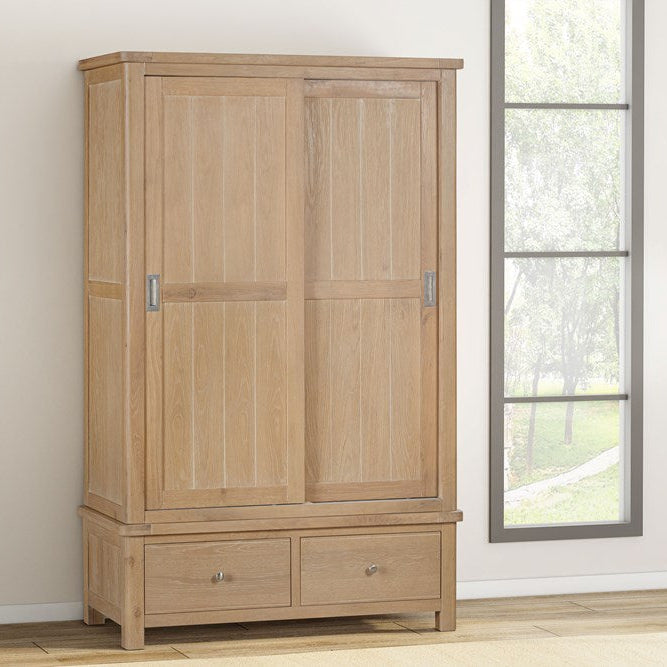 Papaya Foxington Armoire Double - Chêne Naturel