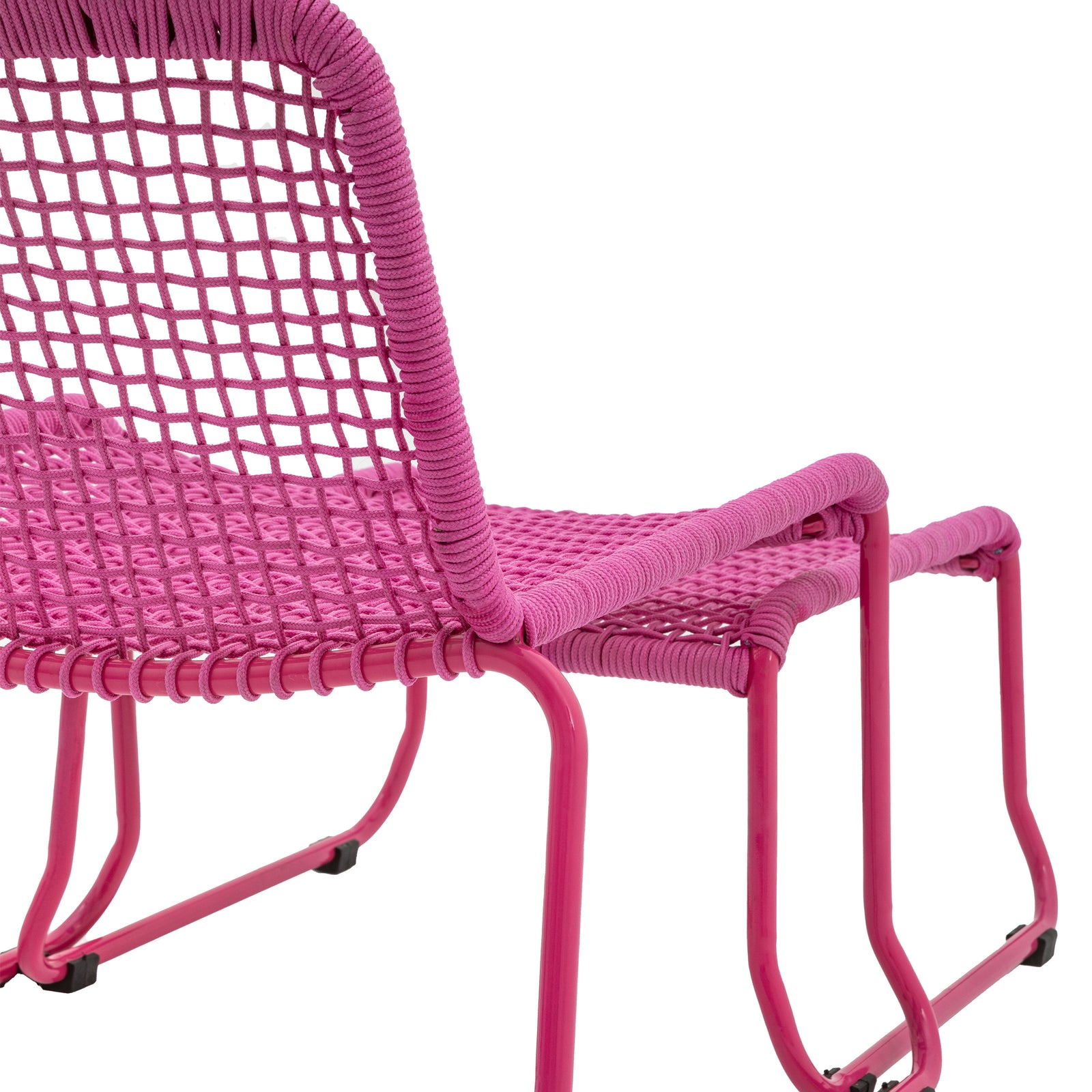 Chaise Longue Sassano Gallery Garden avec Tabouret Rose - 7