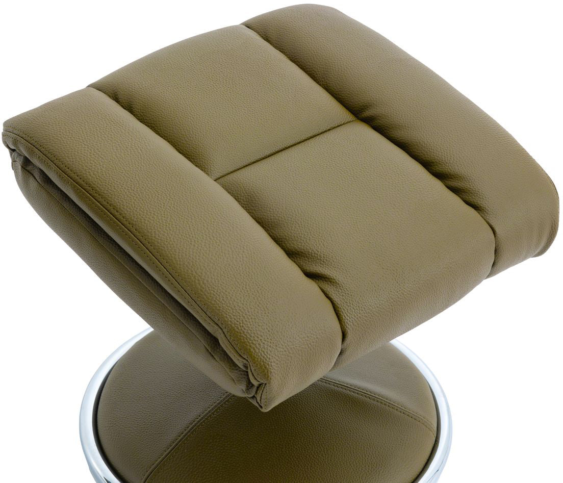 Chaise inclinable tournante Biarritz de en vert olive - 5