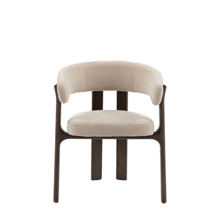 Chaise de Salle à Manger Onda en Tissu Naturel - 6