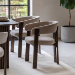 Chaise de Salle à Manger Onda en Tissu Naturel - 3