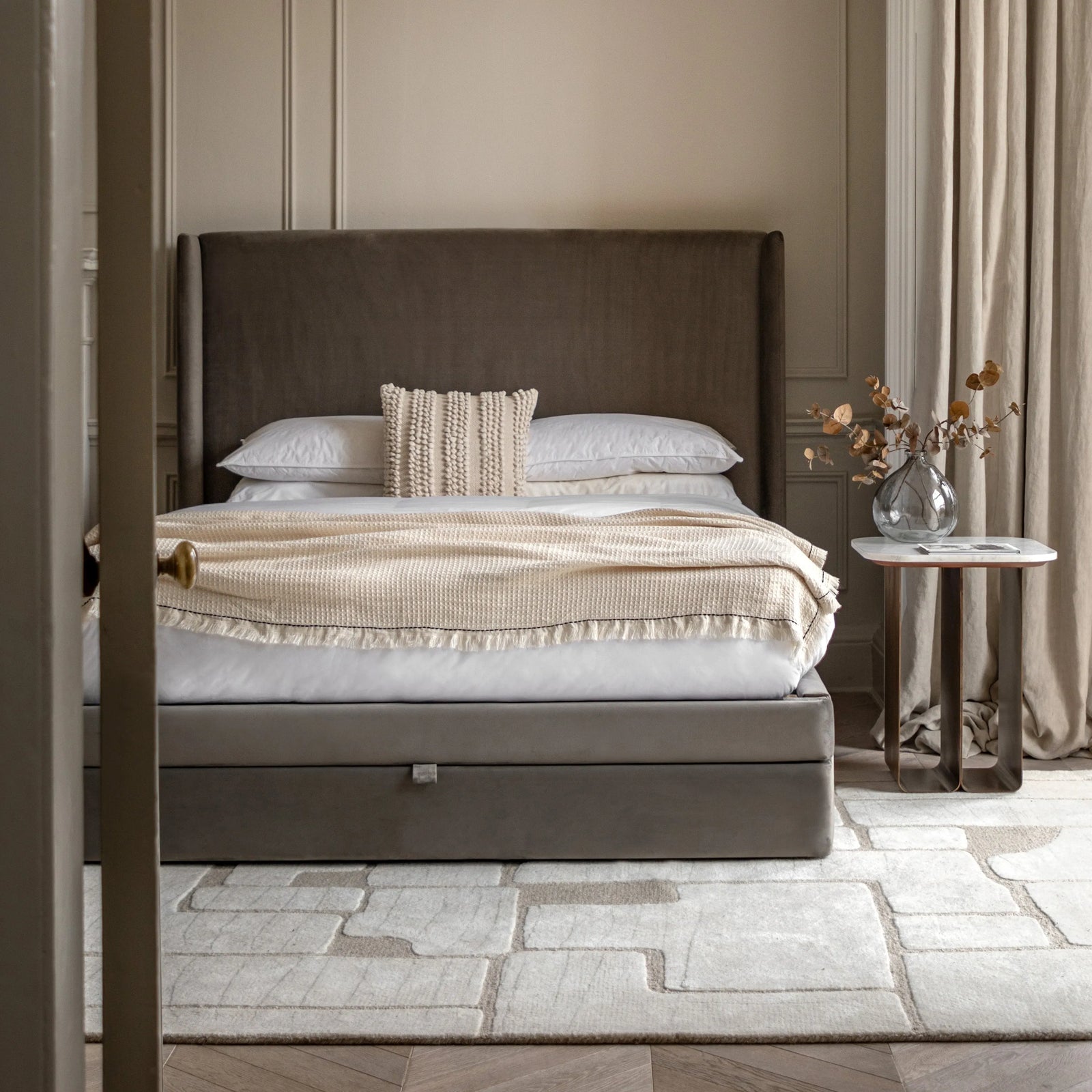 Halstead Kingsize Bed in Taupe - 2