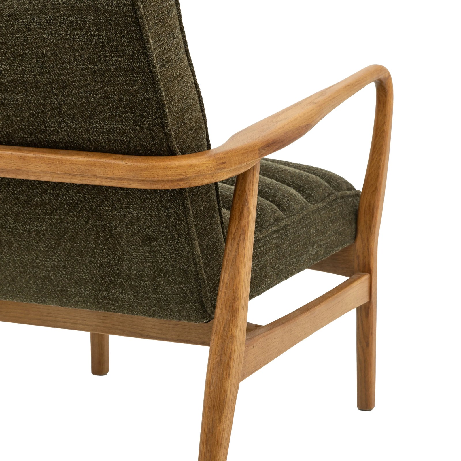 Fauteuil Datsun en tissu bouclé vert - 7