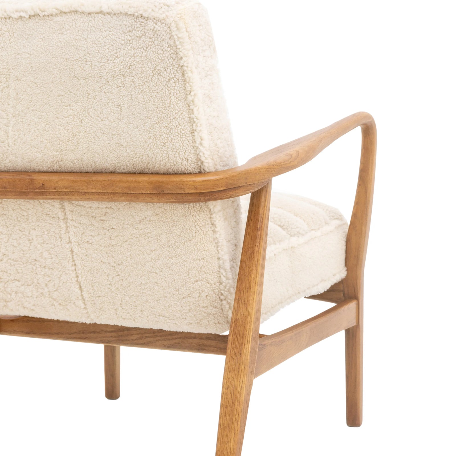 Fauteuil Datsun en Peau de Mouton Crème - 5