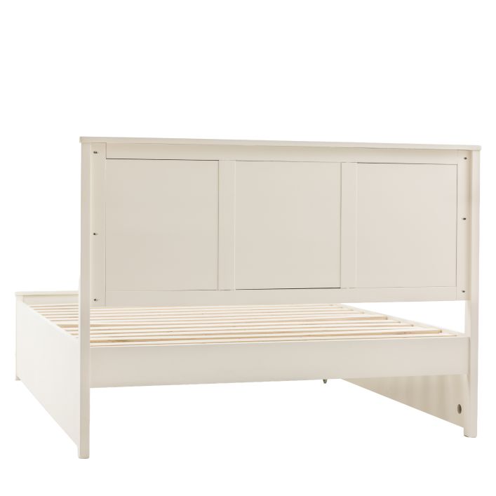 LIT KING SIZE AVEC RANGEMENT INTEGRE ETON BLANC DE - 5