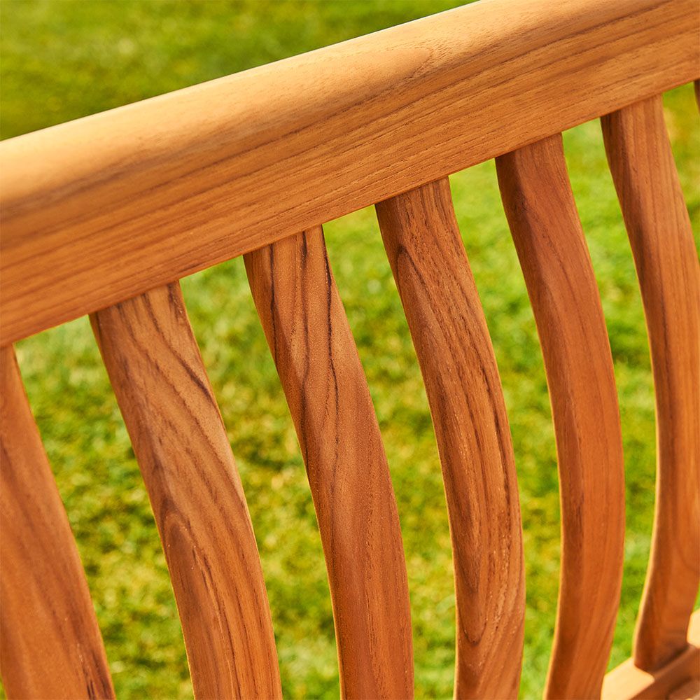 Chaise longue de jardin Broadfield 4 pieds en teck - 4