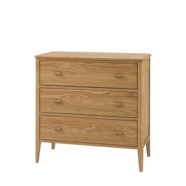 Galerie Directe Camden - Chiffonnetier 3 Tiroirs en Finition Naturelle - 7