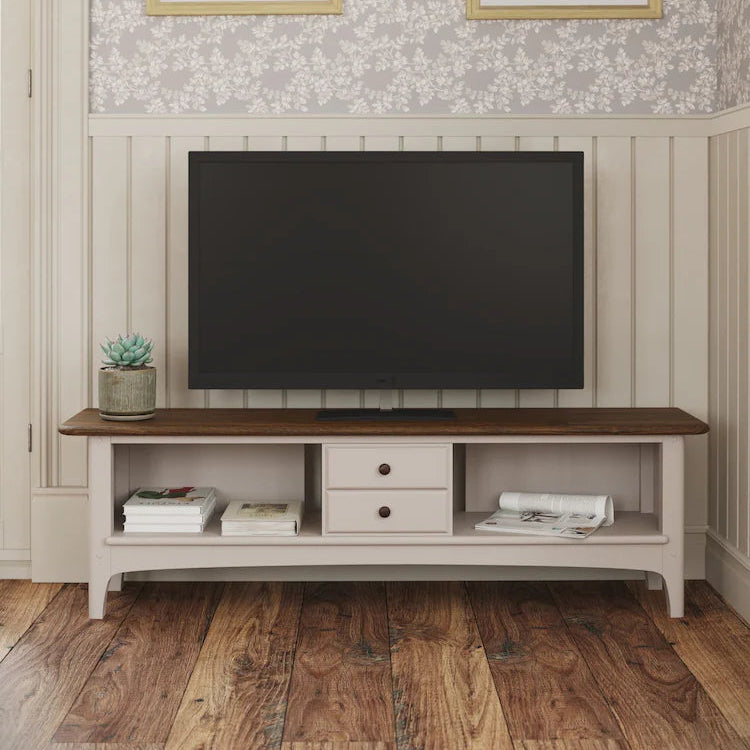 Hapton Meuble TV Large avec 2 Tiroirs