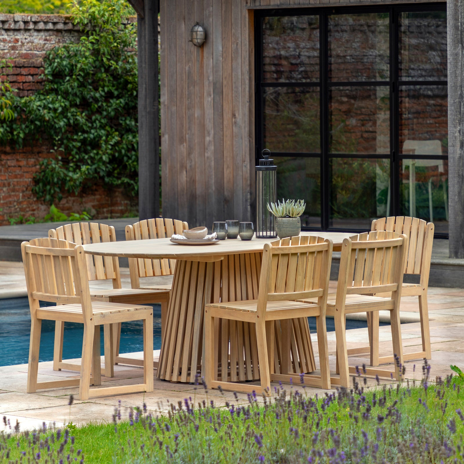 Gallery Garden Rialto Oval Dining Table 6 Seater - 4