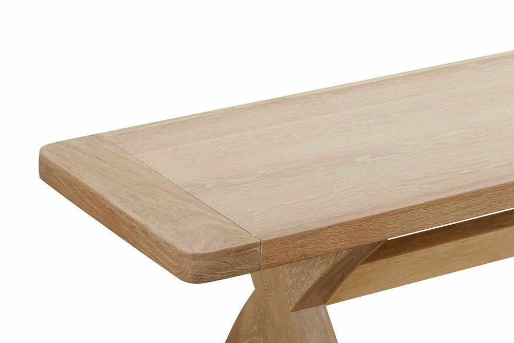 Papaya Foxington Banc de Salle à Manger Jambes Croisées - Chêne Naturel - 3