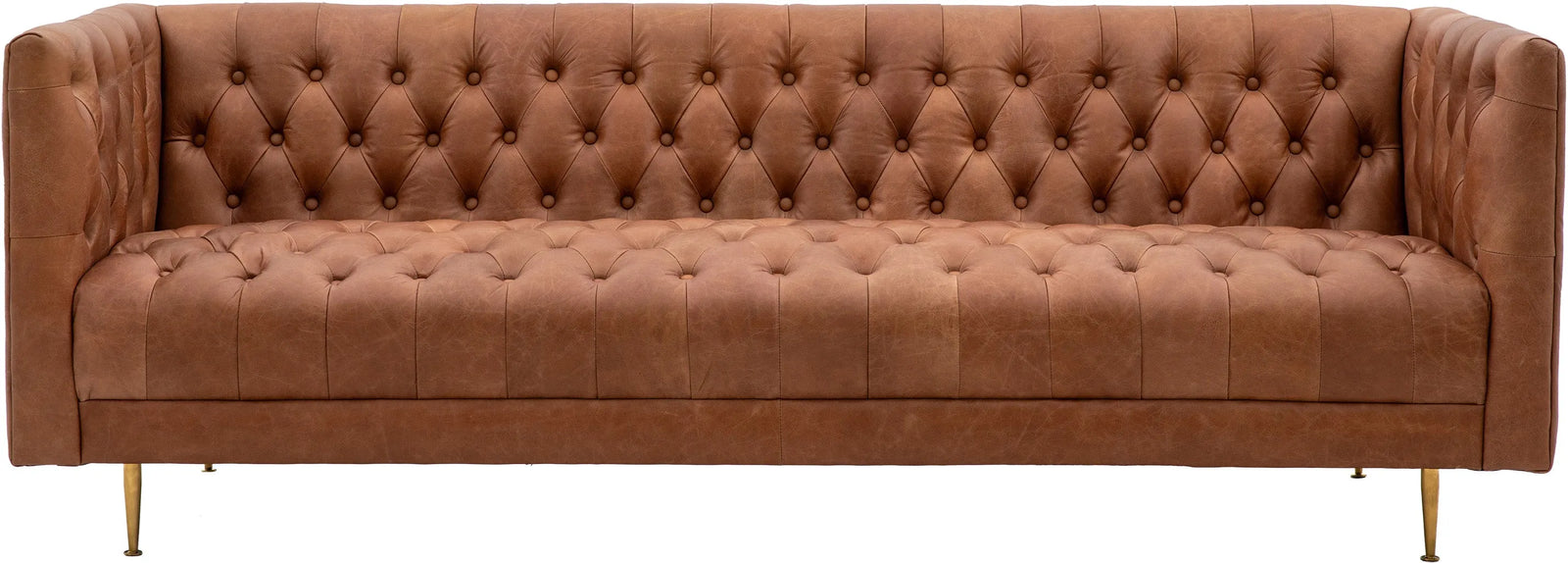 Dalton Canapé 3 Places en Cuir Marron Antique - 5