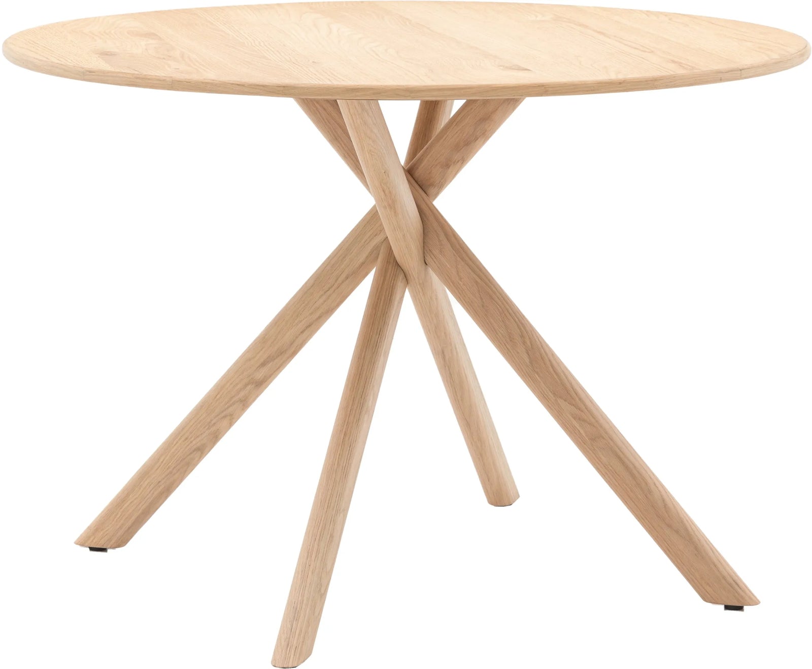 Table à Manger Korsa – Design Moderne et Base Sculpturale en Bois Naturel - 7