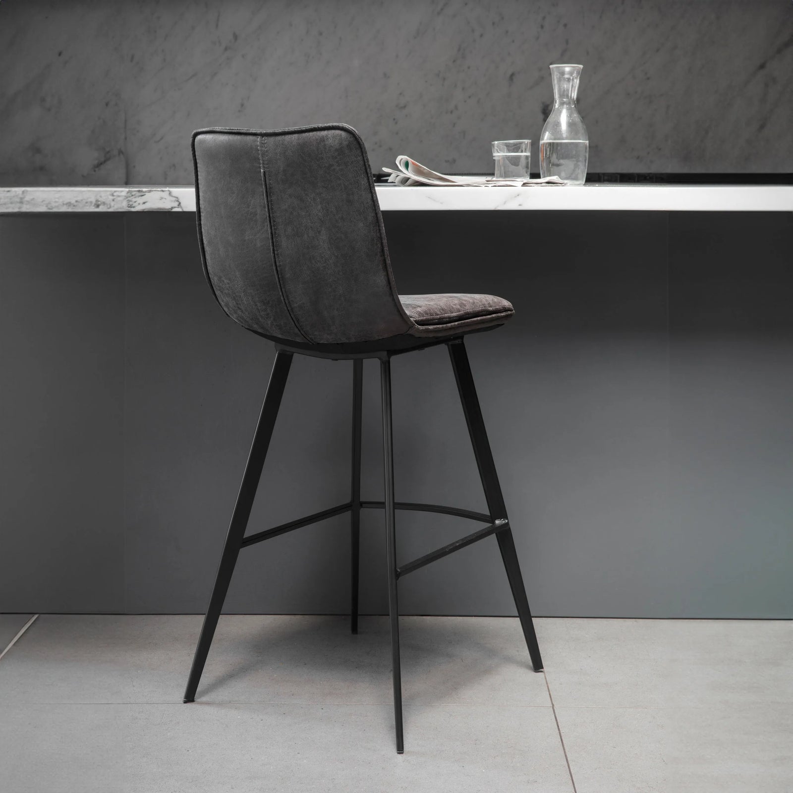 Set de 2 chaises de bar Palmer Gris
