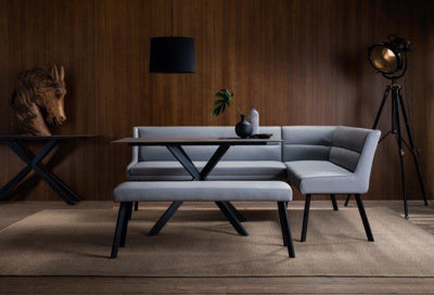 Banc d'angle Baker Laura Gauche en Gris - 2