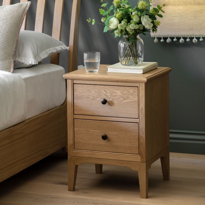 Galerie Direct Malvern Table de Chevet 2 Tiroirs
