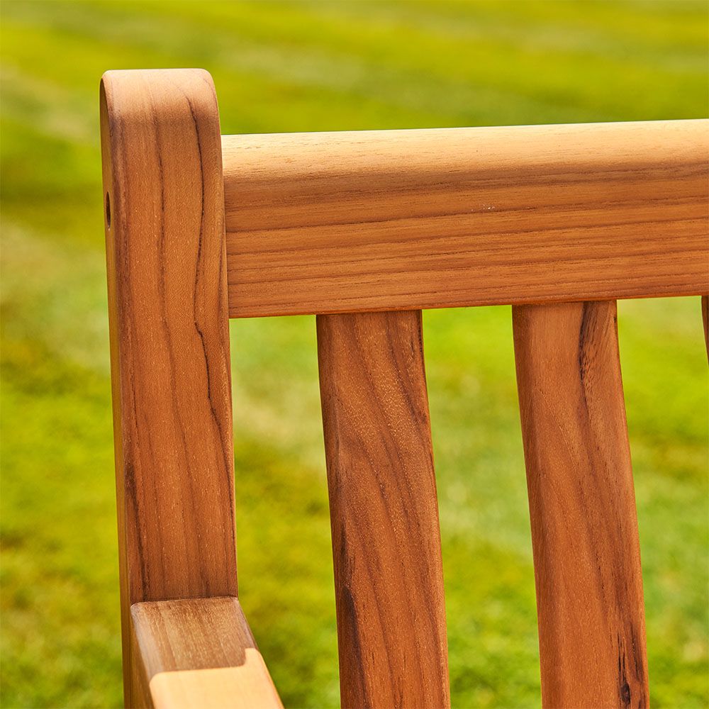Chaise longue de jardin Broadfield 4 pieds en teck - 5