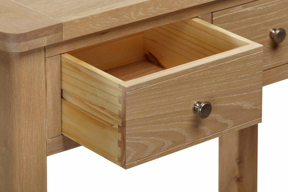 Table de console Papaya Foxington avec 2 tiroirs - Chêne naturel - 3