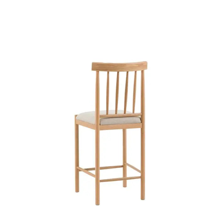 Eton - Lot de 2 Tabourets de Bar Rembourrés en Finition Naturelle - 6