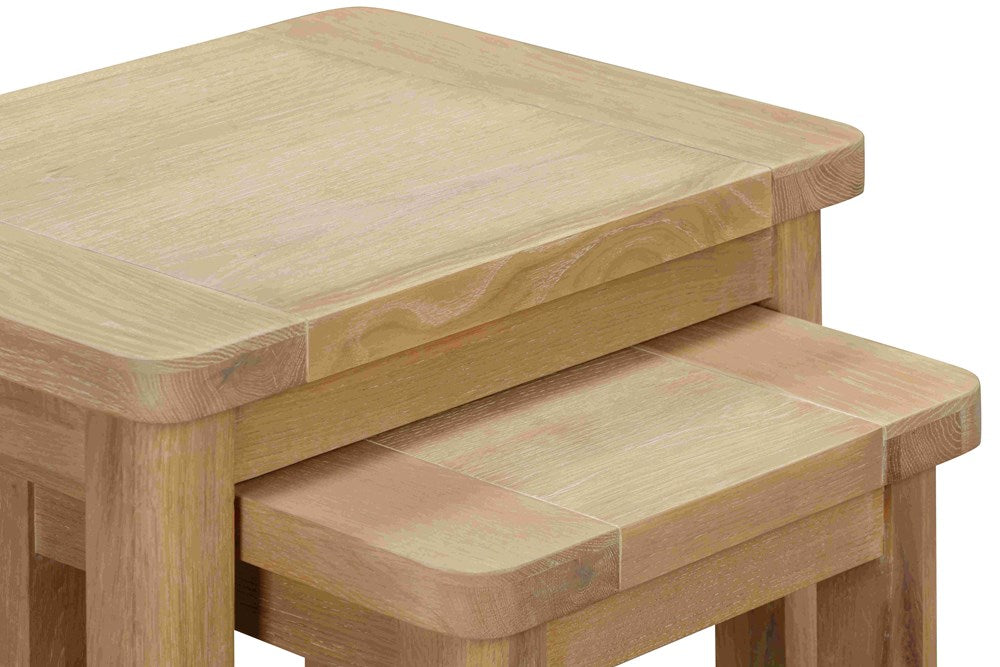 Papaya Foxington Ensemble de Tables Imbriquées - Chêne Naturel - 3